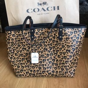 Coach Cheetah reversible tote